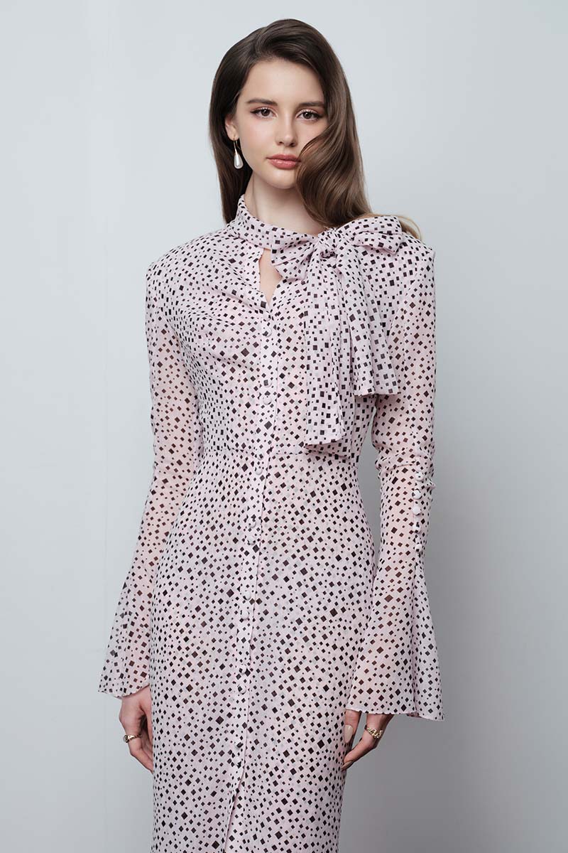 PIXELATED LOVE MIDI DRESS - CULT MIA