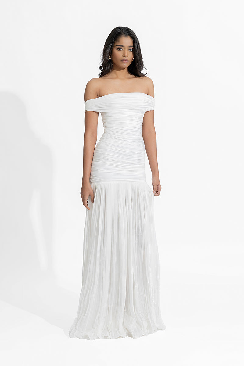 MARIA WHITE MAXI DRESS - CULT MIA