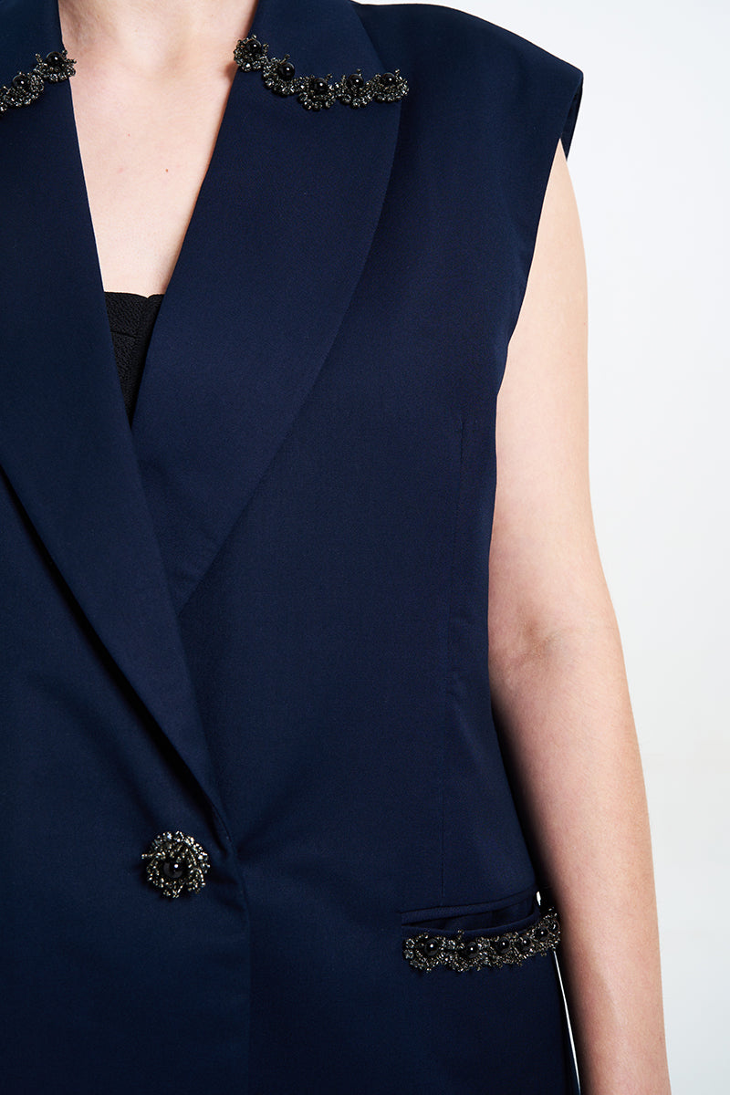 CALESTE BLAZER IN NAVY - CULT MIA
