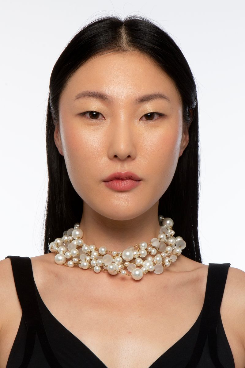 MARLON GOLD PEARLY NECKLACE - CULT MIA