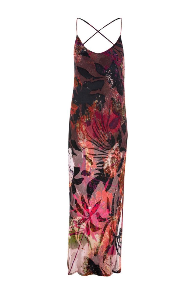 livia printed cut out back midi dress REISS Livia Printed Cut-Out Back Midi Dress