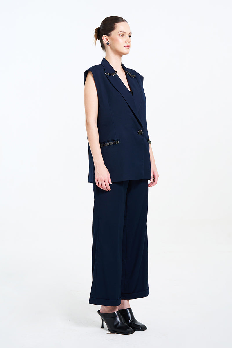 CALESTE BLAZER IN NAVY - CULT MIA