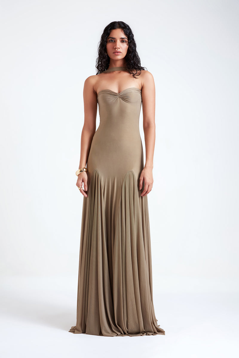BERTA FRENCH GRAY GOWN - CULT MIA