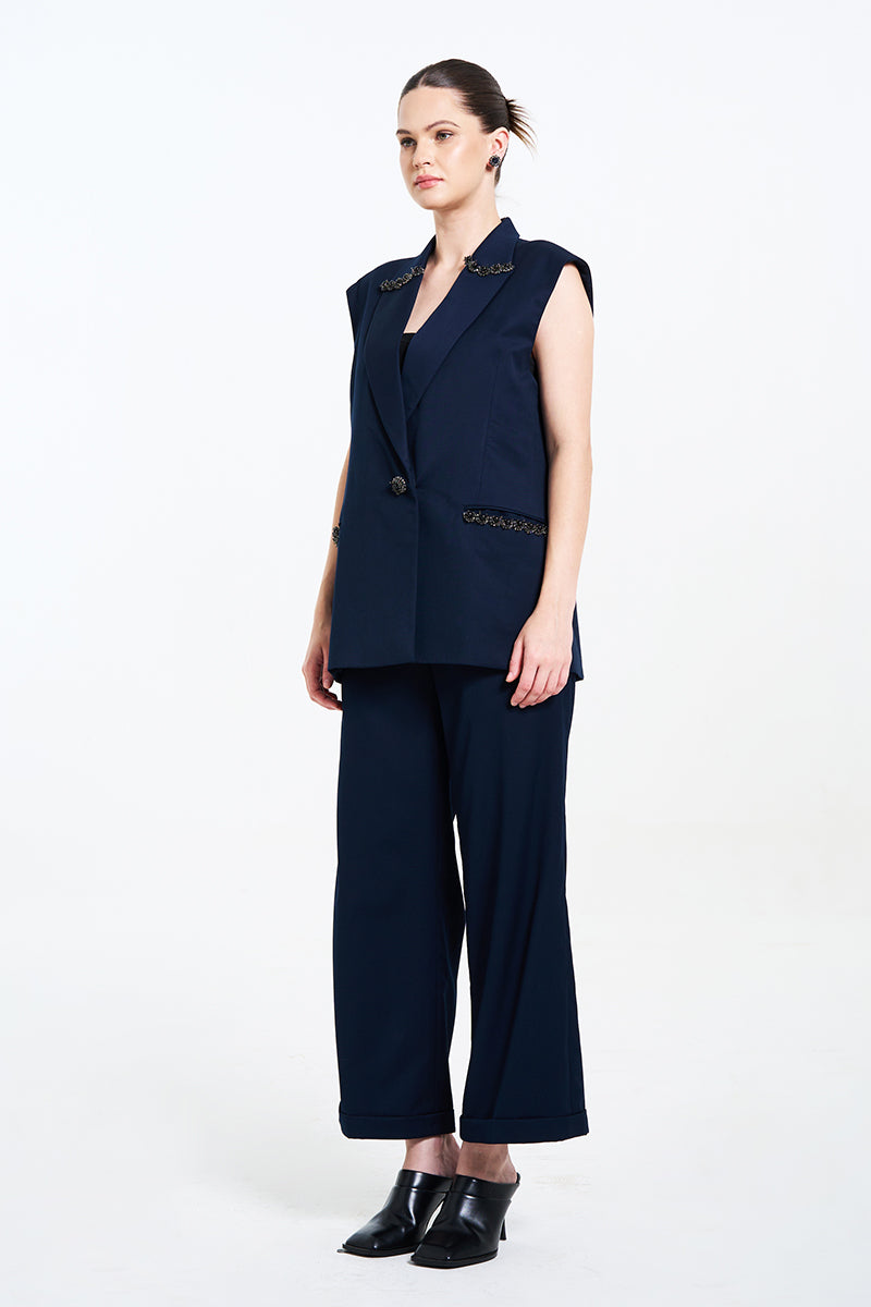 CALESTE BLAZER IN NAVY - CULT MIA