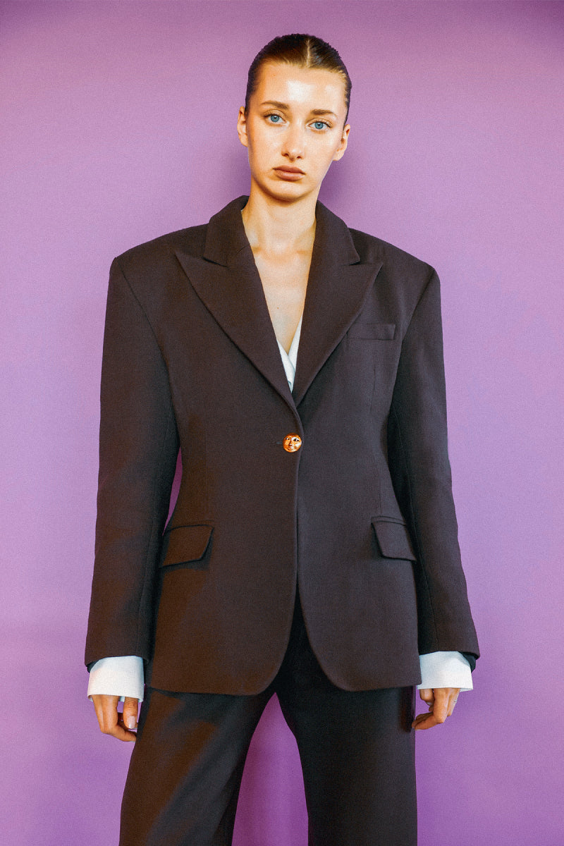 JACQUELINE JACKET IN BLACK BEAN - CULT MIA