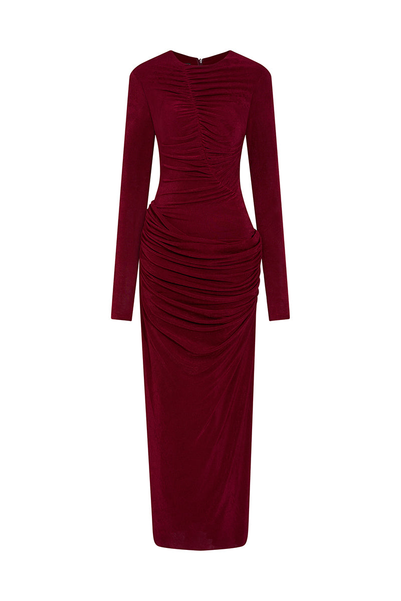 CRIMSON BORDEAUX DRESS | CULT MIA | Le Thanh Hoa CRIMSON BORDEAUX DRESS | CULT MIA | Le Thanh Hoa