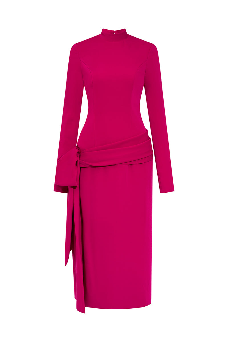 STRUCTURED SCARLET MIDI DRESS | CULT MIA | Le Thanh Hoa STRUCTURED SCARLET MIDI DRESS | CULT MIA | Le Thanh Hoa