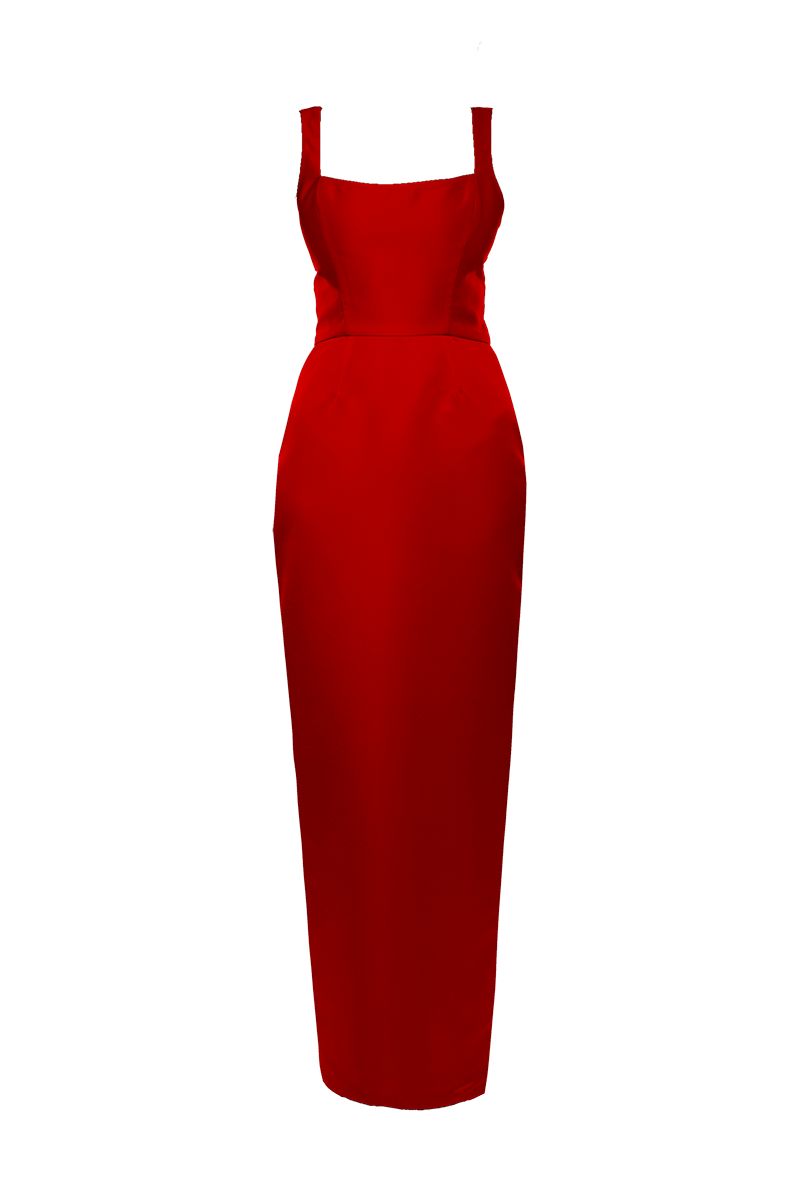 IDA RED MAXI DRESS - CULT MIA