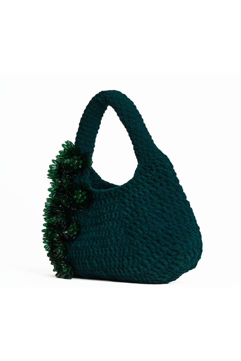 BLOOMING JARDIN HOBO BAG IN GREEN - CULT MIA