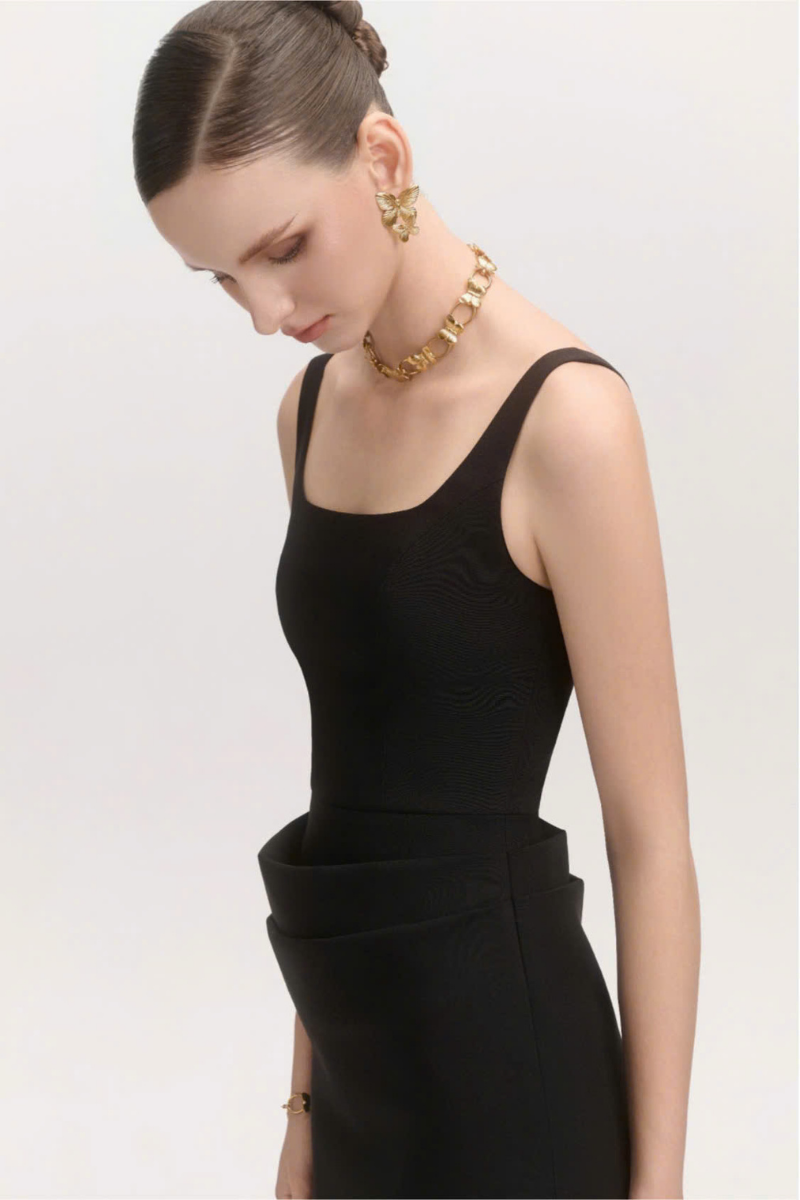 CHAMPAGNE MIDI DRESS - CULT MIA