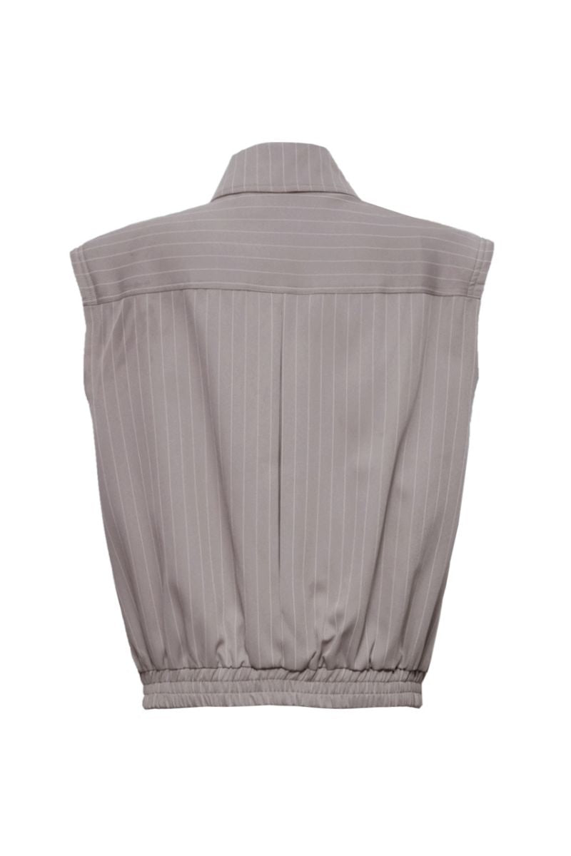 SLOANE STRUCTURED GRAY VEST - CULT MIA