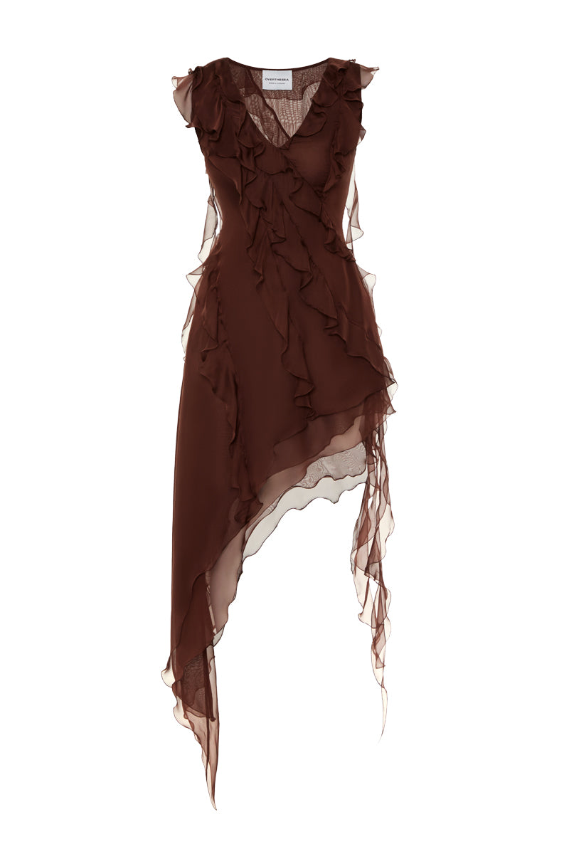 MIRAGE DRESS IN BROWN - CULT MIA