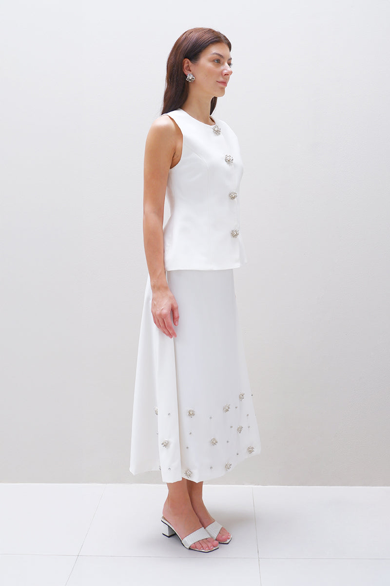 ELYSIA SKIRT IN WHITE - CULT MIA