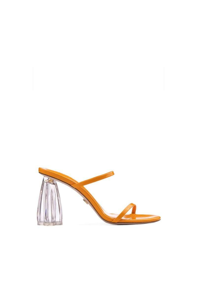 FIORELLINI ORANGE PATENT GLASS MULES - CULT MIA
