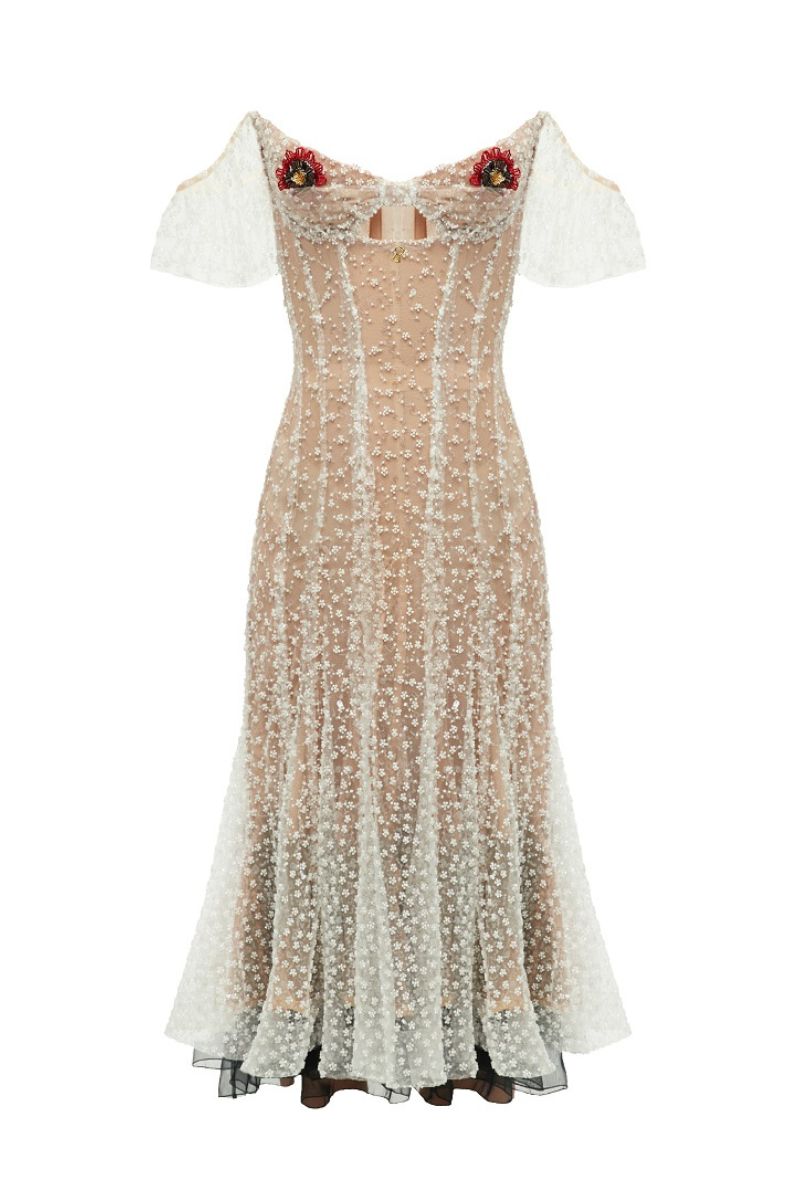 TONiA BEADED CORSET DRESS IN MILK | Cult Mia TONiA BEADED CORSET DRESS IN MILK | Cult Mia