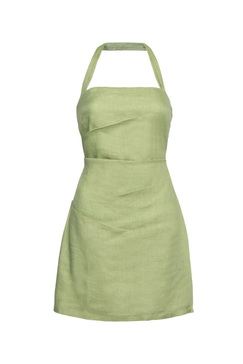 LUCIA DRESS IN SAGE GREEN - CULT MIA