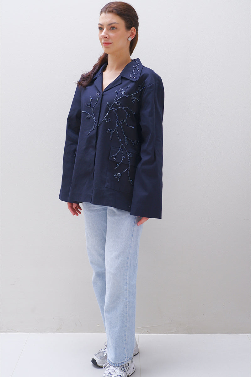 BAYLEAF JACKET IN NAVY - CULT MIA
