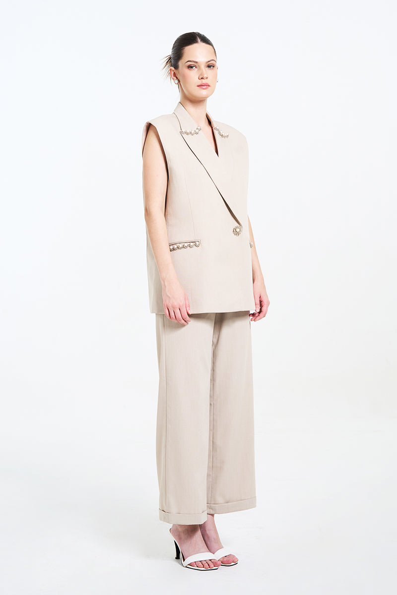 CALESTE BLAZER IN CREAM - CULT MIA