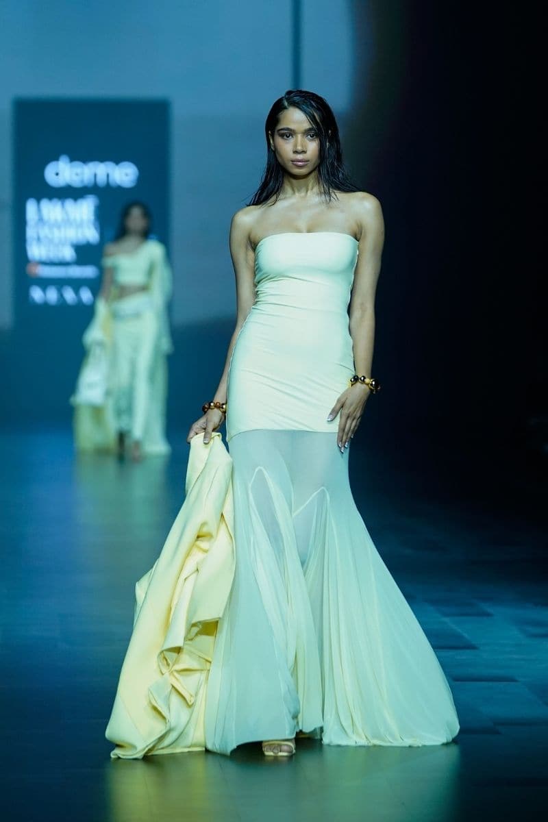 DAHLIA BUTTER YELLOW TUBE GOWN - CULT MIA