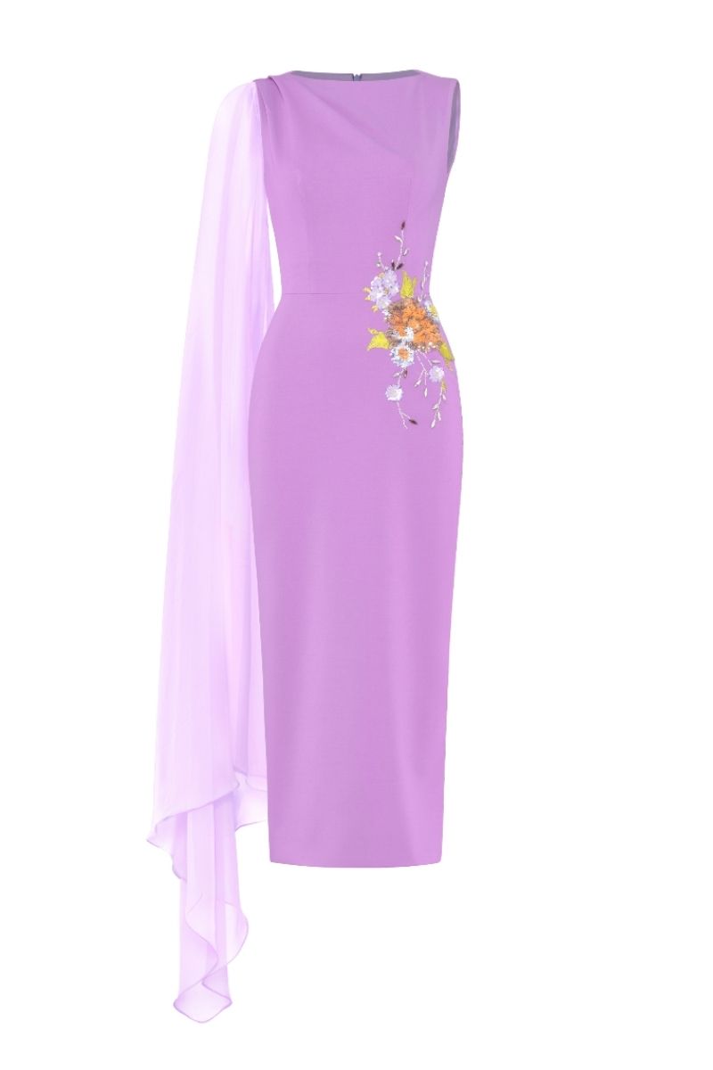 CHARMIE VIOLET EMBROIDERED PENCIL MIDI DRESS | CULT MIA | HACCHIC COUTURE CHARMIE VIOLET EMBROIDERED PENCIL MIDI DRESS | CULT MIA | HACCHIC COUTURE