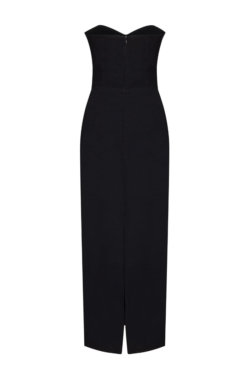 ZARA STRAPLESS CREPE MIDI DRESS - CULT MIA