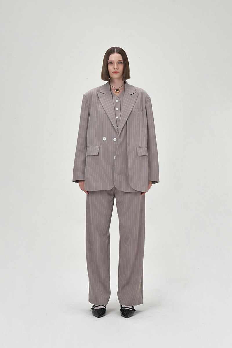 DAWN GRAY OVERSIZED BLAZER - CULT MIA