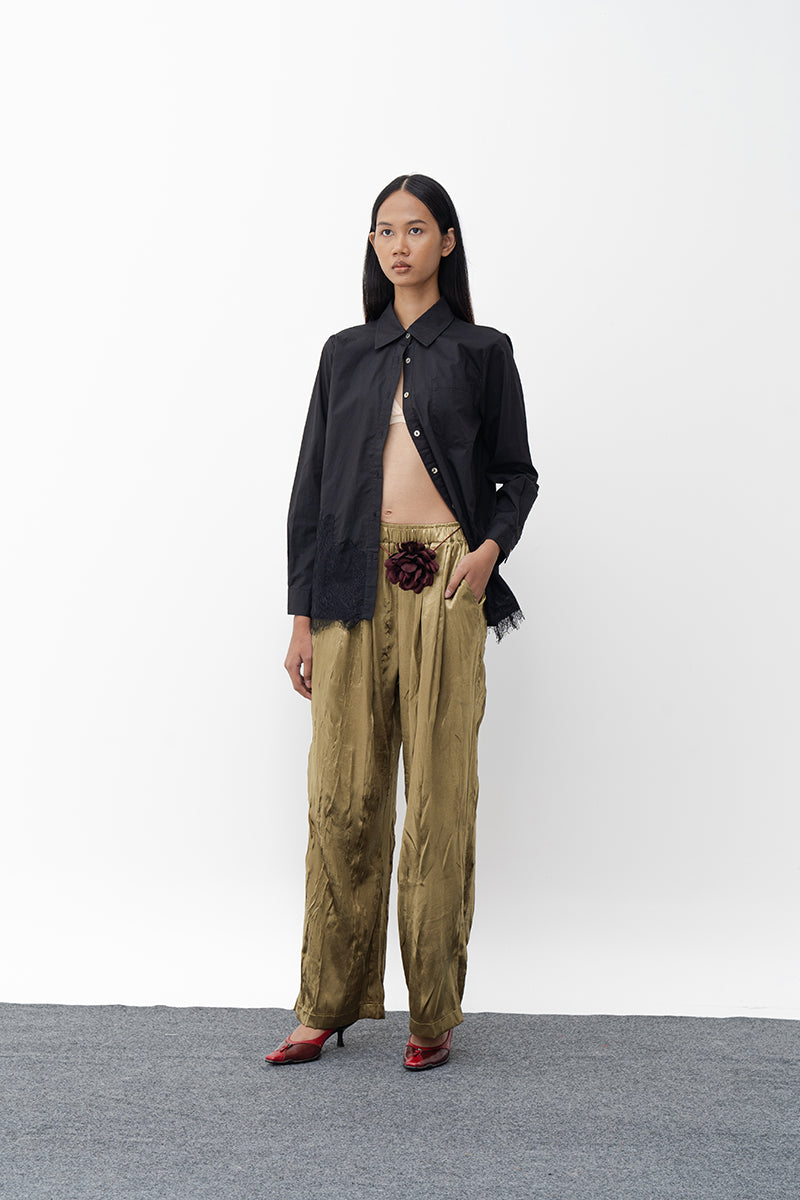 DIANN BLACK RELAXED SHIRT - CULT MIA