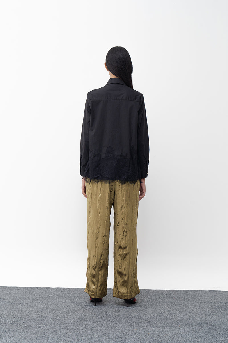 SAKA OLIVE RELAXED FIT PANTS - CULT MIA