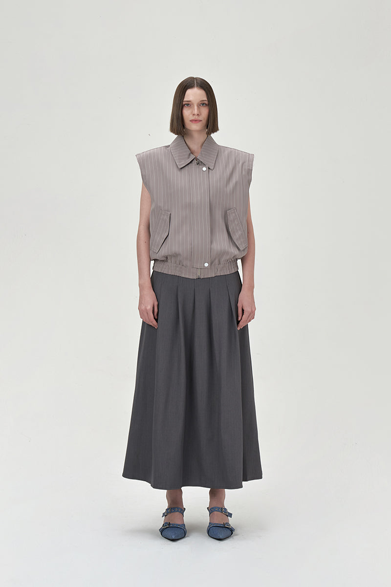 SLOANE STRUCTURED GRAY VEST - CULT MIA