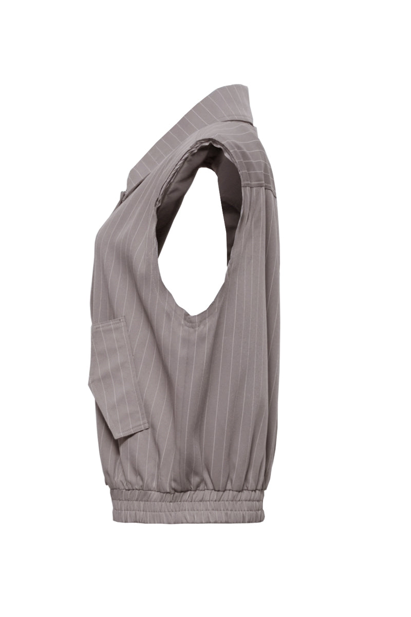 SLOANE STRUCTURED GRAY VEST - CULT MIA