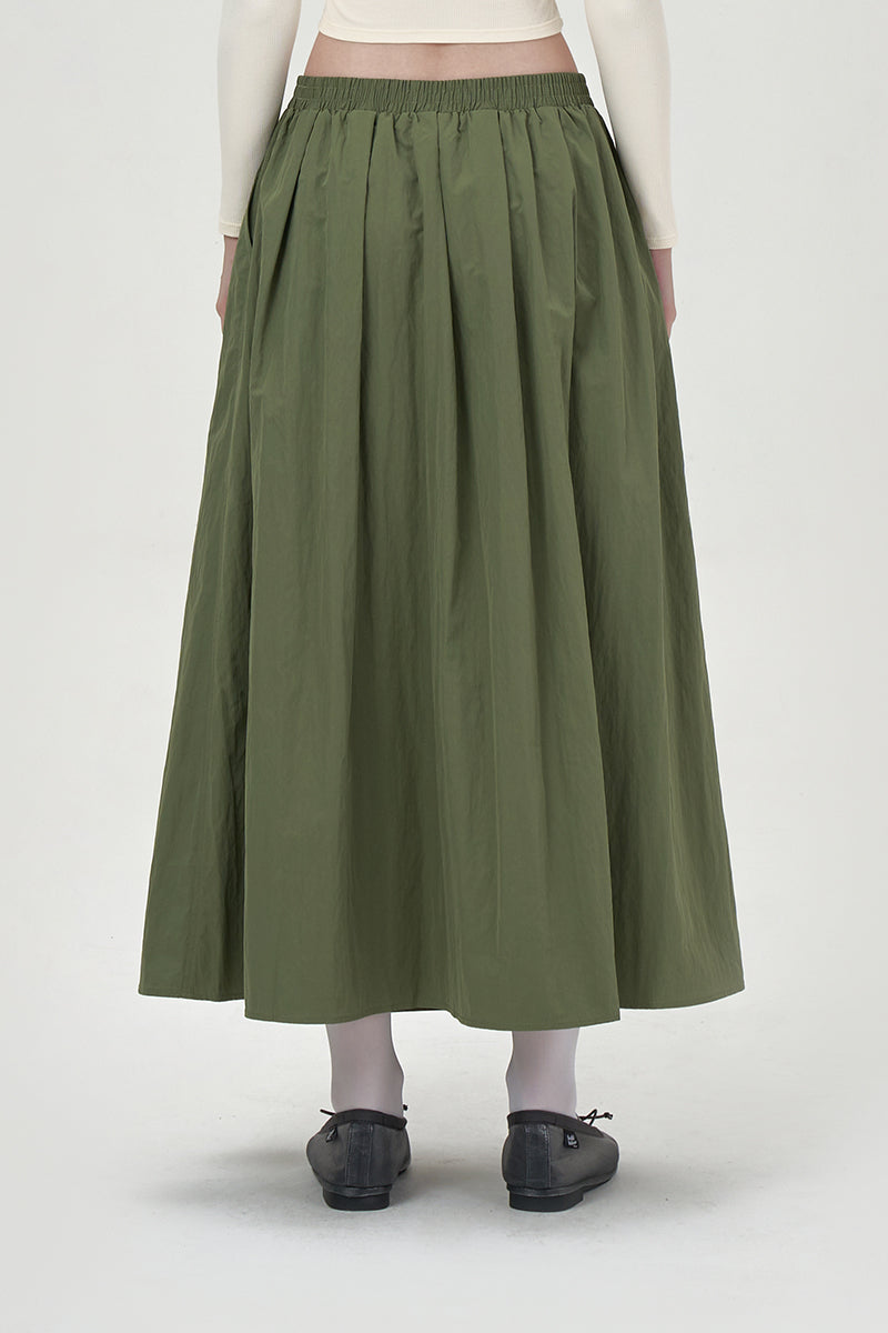ULSA GREEN MIDI SKIRT - CULT MIA