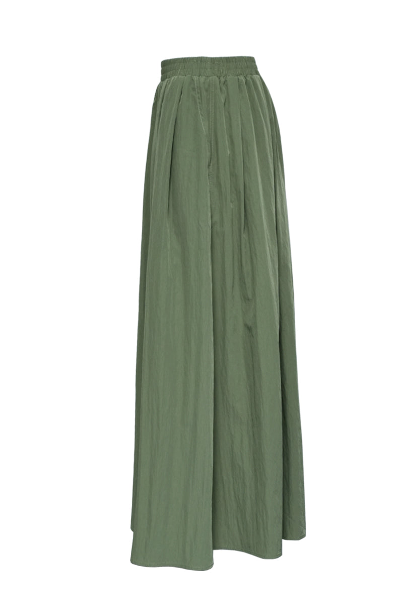 ULSA GREEN MIDI SKIRT - CULT MIA