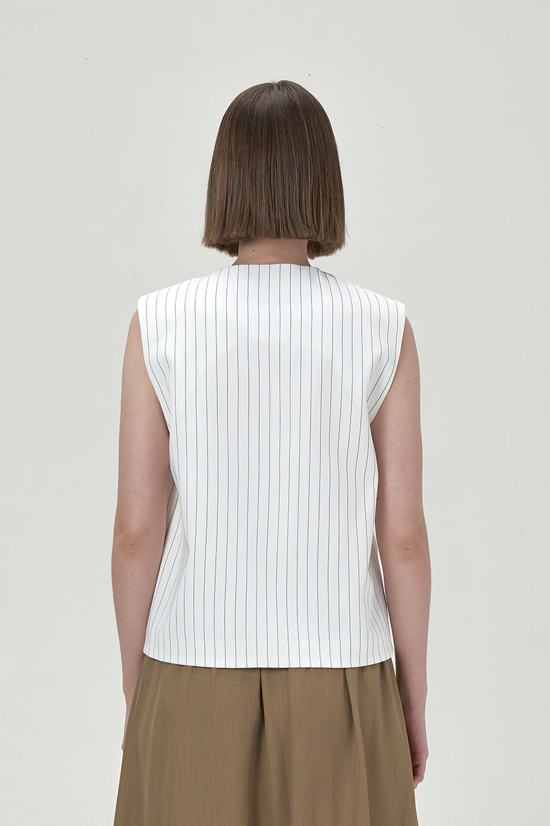 VIVIEN TAILORED WHITE WAISTCOAT - CULT MIA