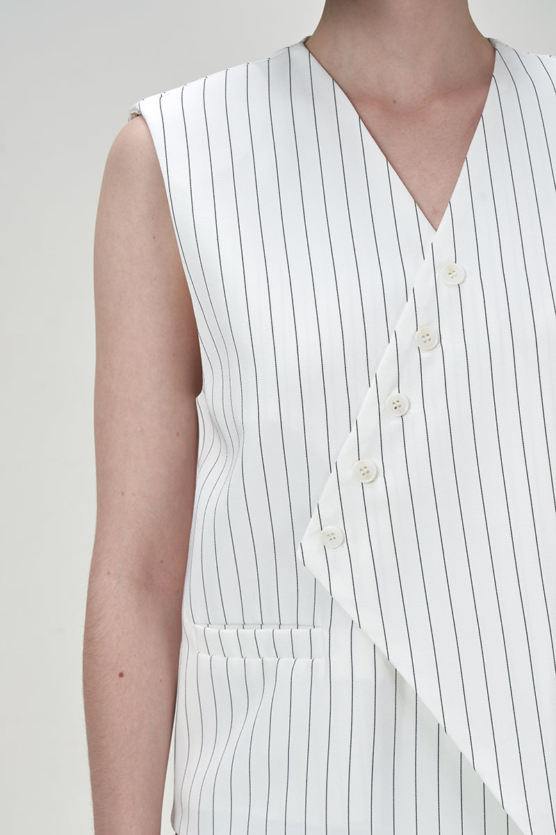 VIVIEN TAILORED WHITE WAISTCOAT - CULT MIA