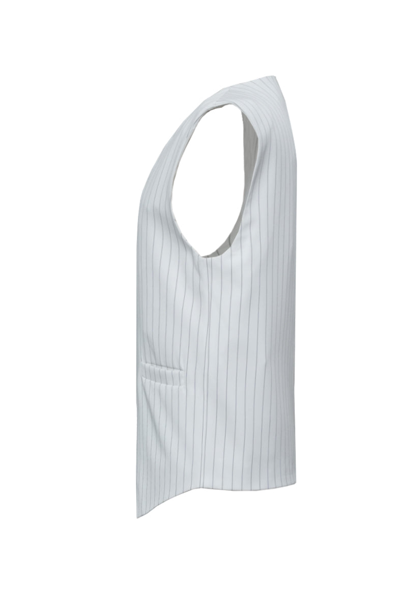 VIVIEN TAILORED WHITE WAISTCOAT - CULT MIA