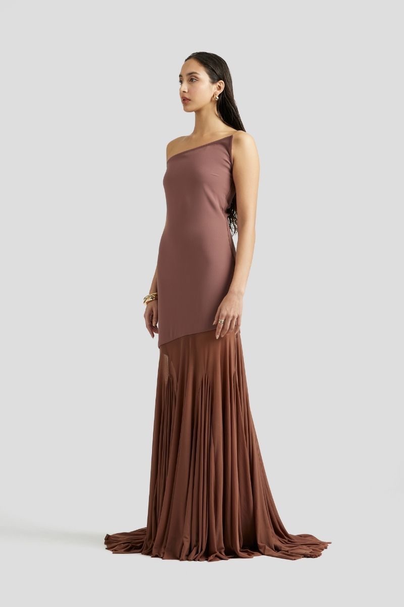 MERIDITH MAXI DRESS IN MOCHA PINK - CULT MIA