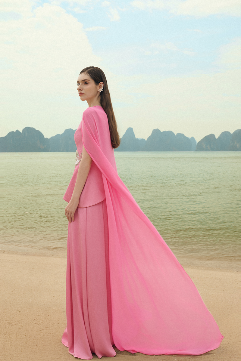 RUCHED SILK GOWN - CULT MIA