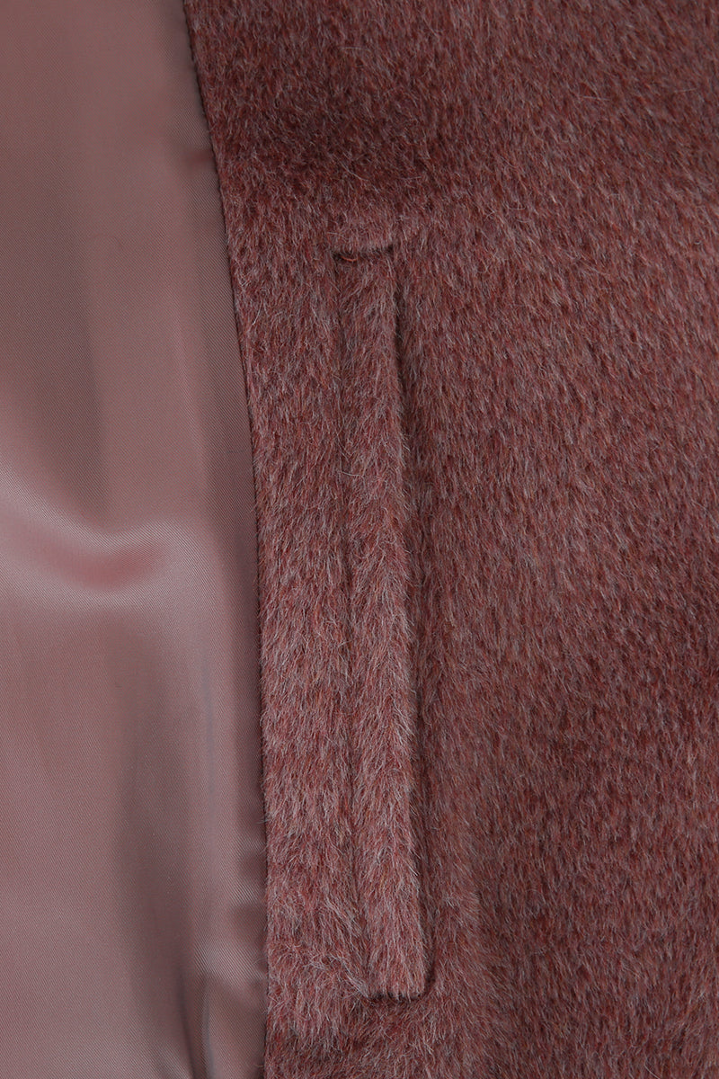 OVERSIZED SURI ALPACA COAT IN PINK - CULT MIA