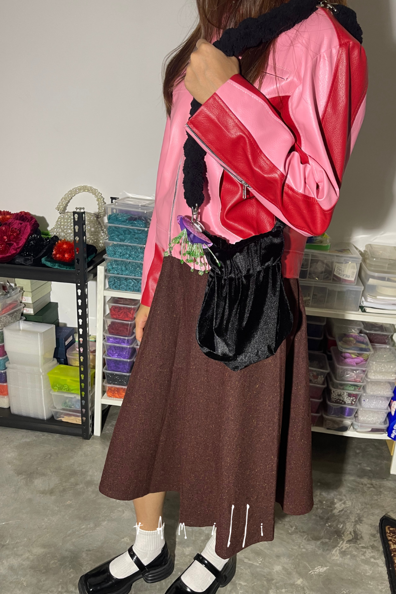 CAT ON A MOUNTAIN ORCHID BAG IN BLACK - CULT MIA