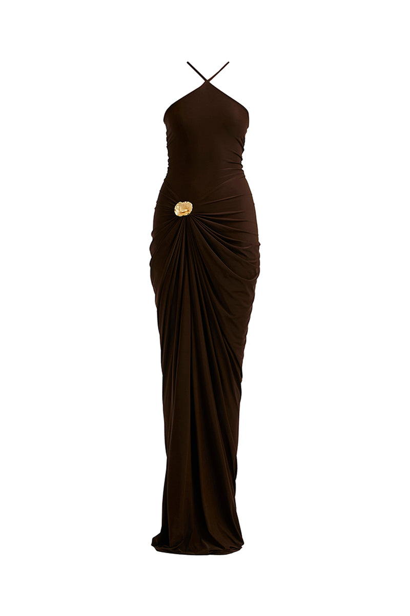 LIORA DRAPED MAXI DRESS - CULT MIA