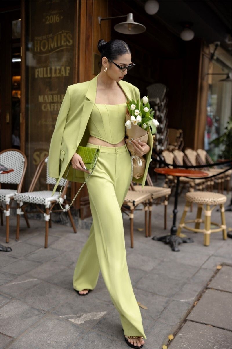 GRAINNE GREEN TUYTSI STRAIGHT THREE PIECE SET - CULT MIA