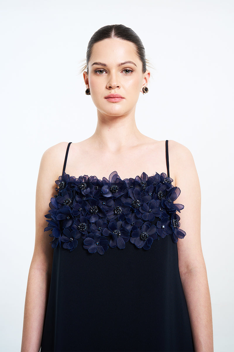 ALIA NOIRE MINI DRESS IN NAVY - CULT MIA