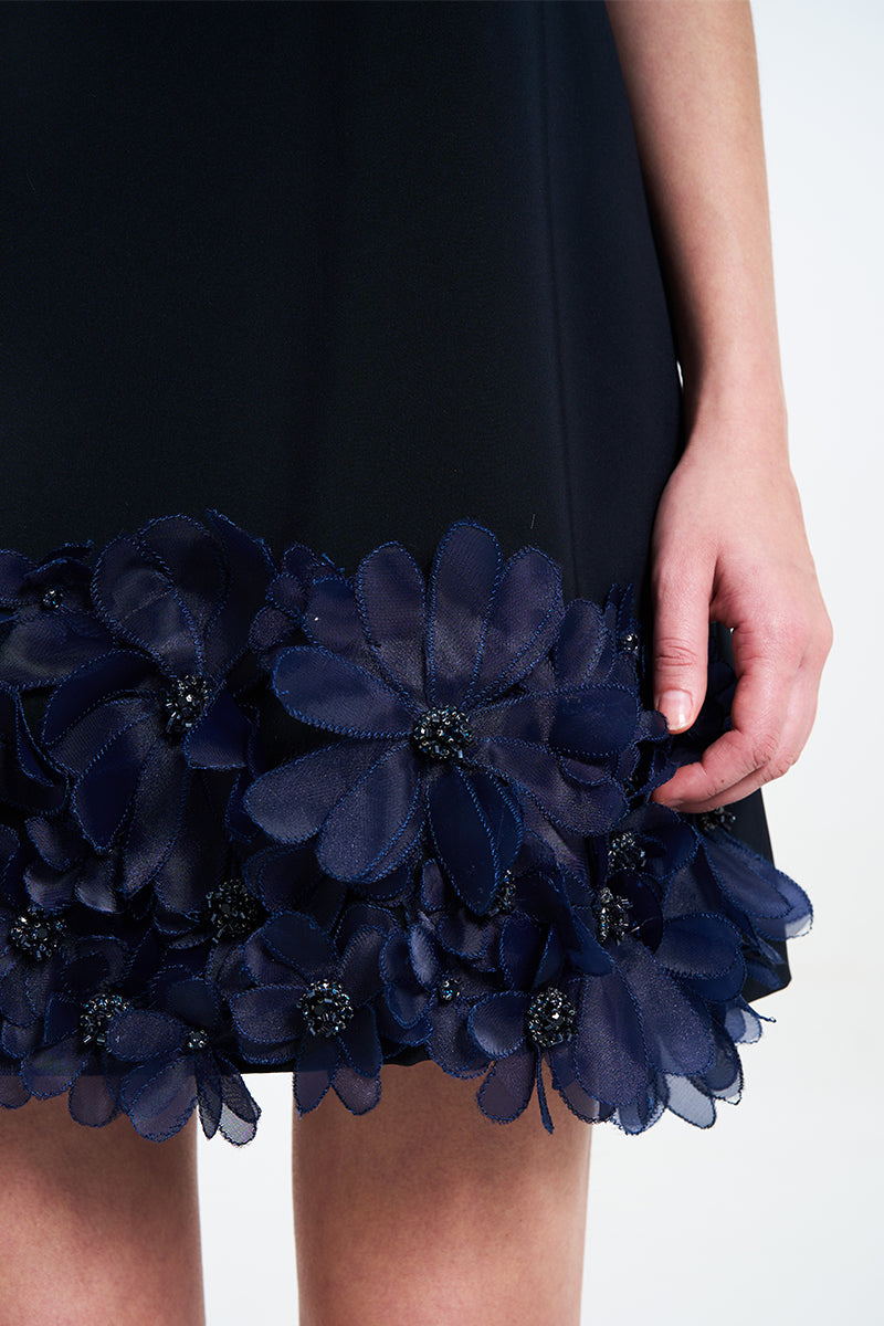 ALIA NOIRE MINI DRESS IN NAVY - CULT MIA