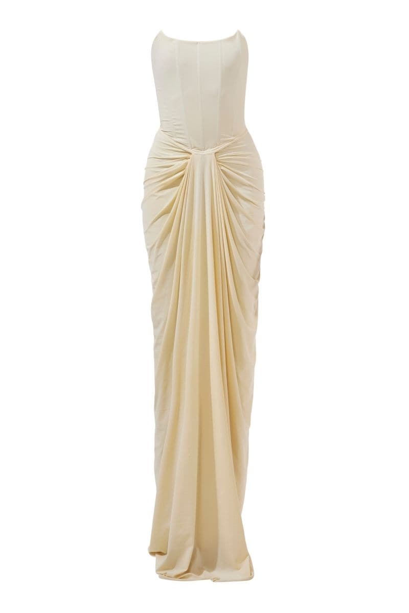 Deme By Gabriella PEARL IVORY CORSET GOWN | Cult Mia Deme By Gabriella PEARL IVORY CORSET GOWN | Cult Mia