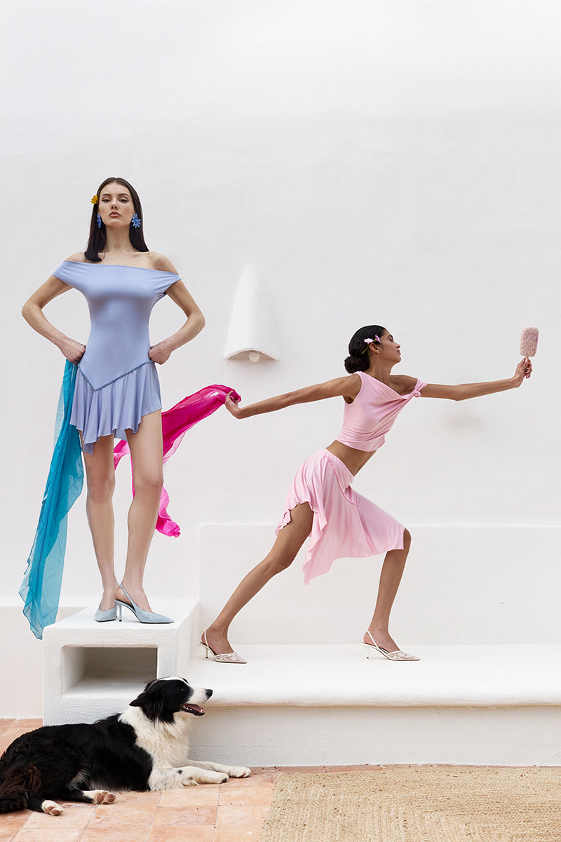 THE FOOL SKIRT IN BABY PINK - CULT MIA