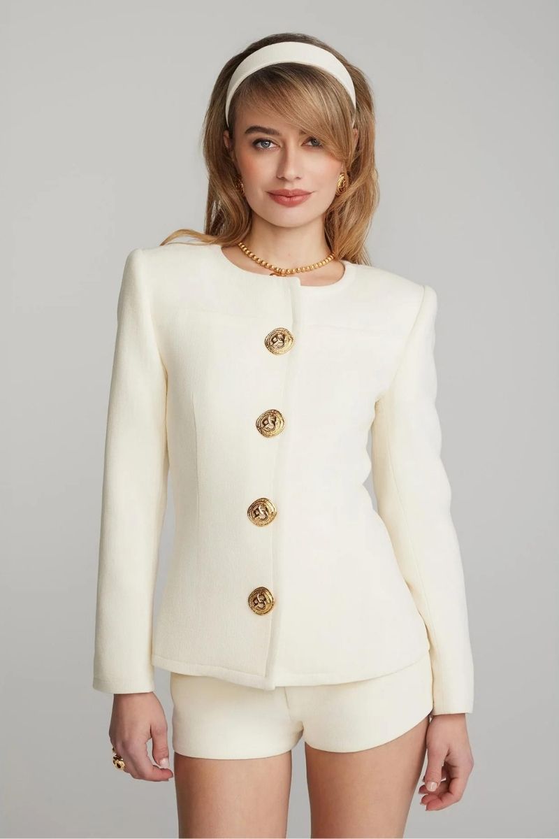 LISETTE WHITE RETRO BLAZER - CULT MIA