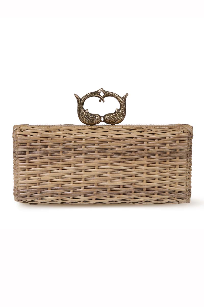 RATTAN SARDINE CLUTCH - CULT MIA