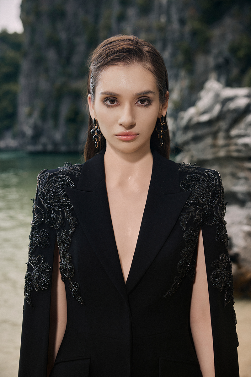 PEARL TAFFETA SET IN BLACK - CULT MIA