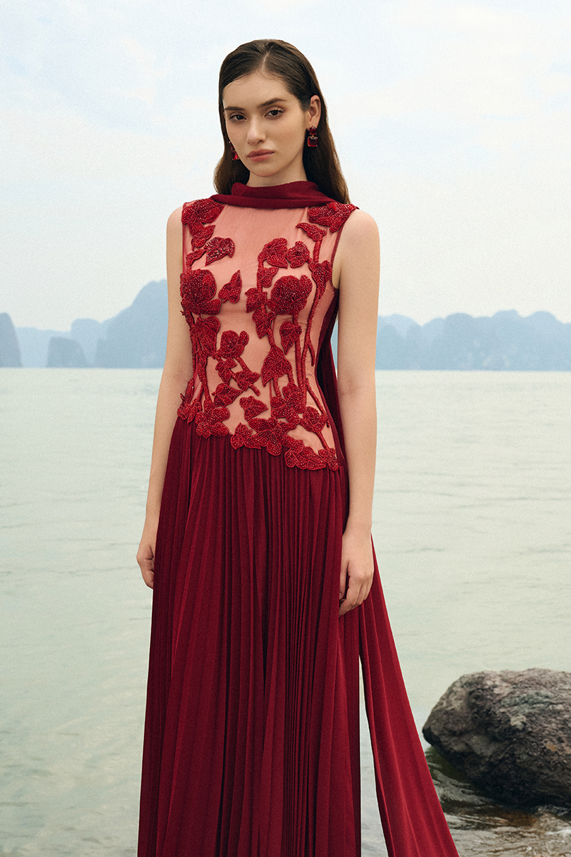 GRAINY CHIFFON GOWN - CULT MIA