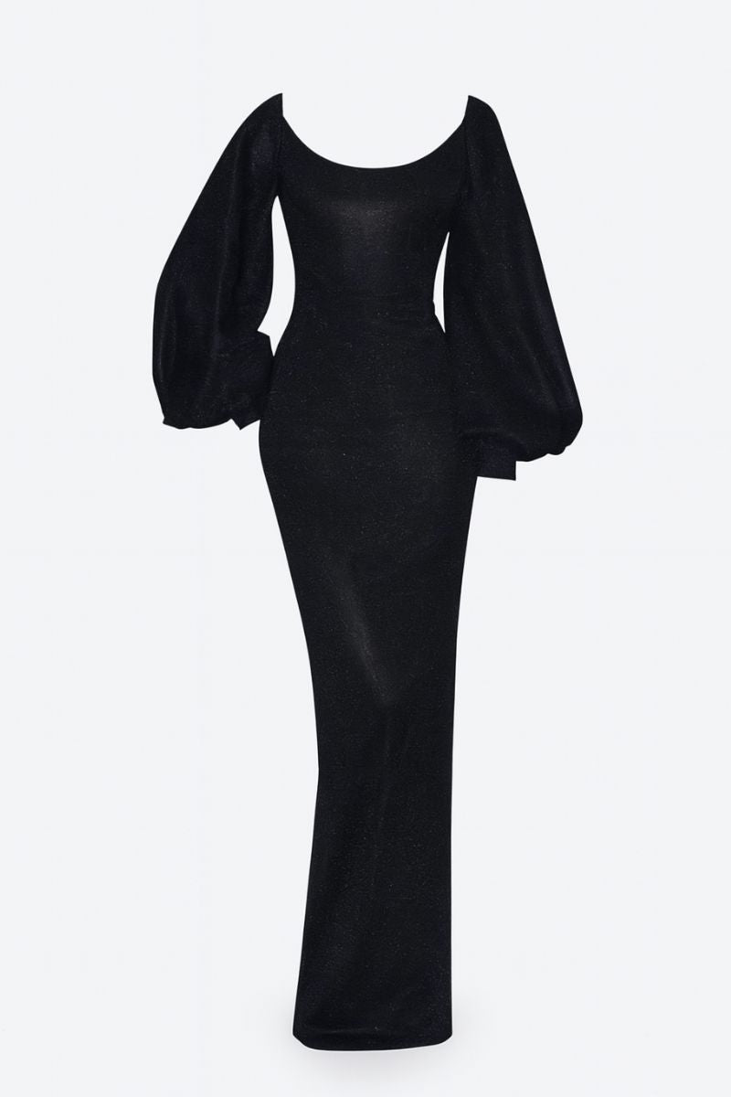 MAXI DRESS WITH BISHOP SLEEVES - CULT MIA